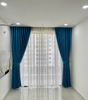 Rèm Vải Xanh Biển Đậm Tại Bình Dương