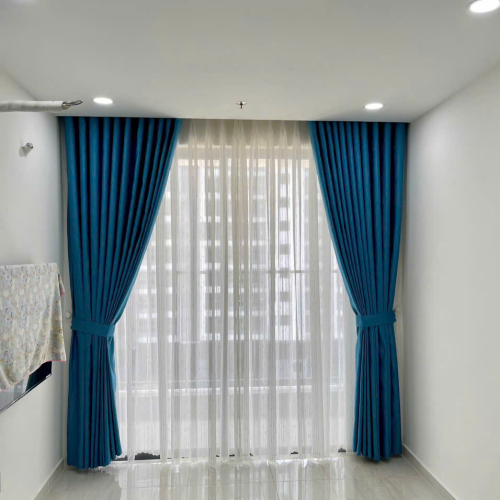 Rèm Vải Xanh Biển Đậm Tại Bình Dương