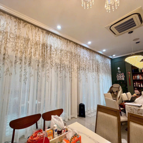 Rèm Von Hoạ Tiết lá