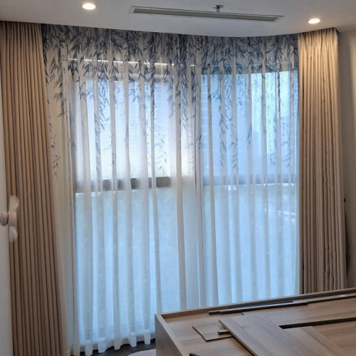 Rèm Von Hoạ Tiết lá