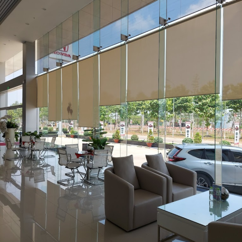 Rèm cuốn lưới phòng khách đẹp 