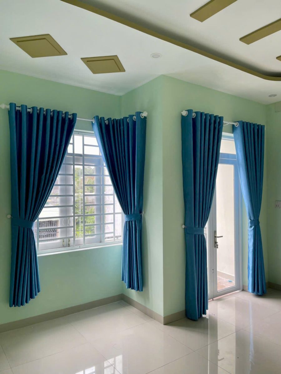 Rèm Vải Xanh Biển Đậm